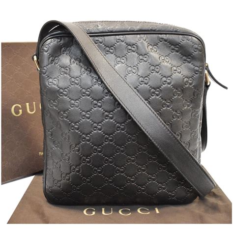 gucci guccissima leather messenger bag